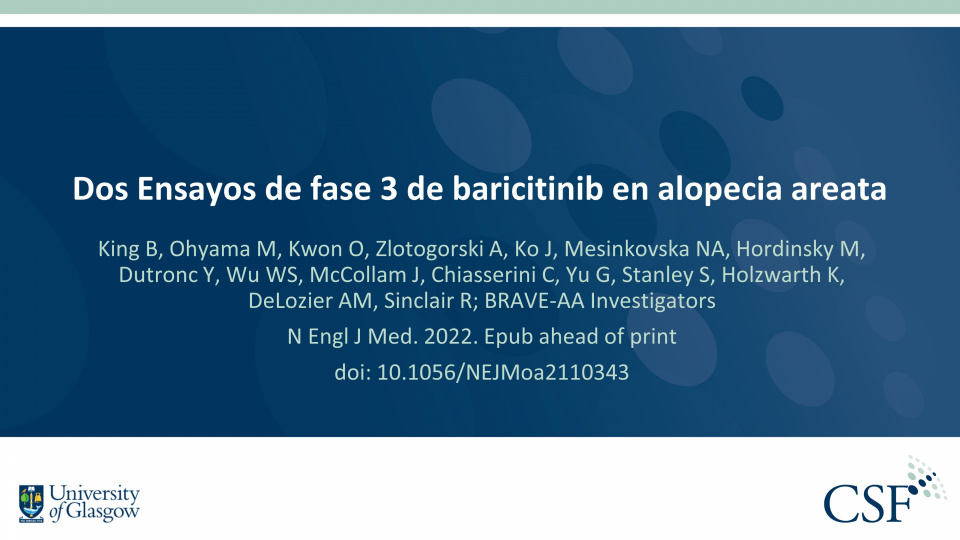 Publication thumbnail: Dos Ensayos de fase 3 de baricitinib en alopecia areata