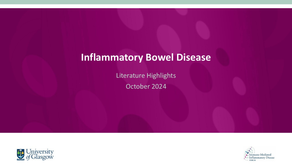 Literature review thumbnail: IBD Literature Highlights - October 2024