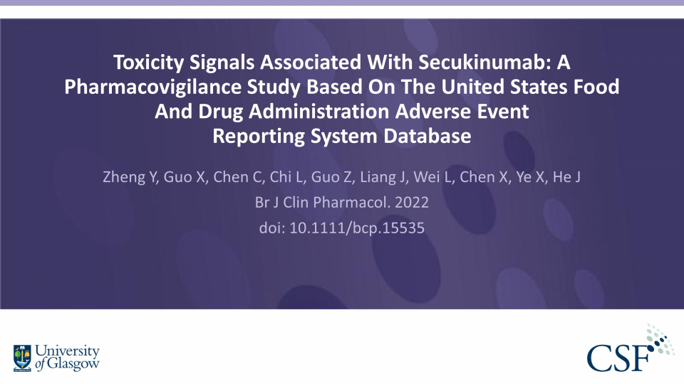 Publication thumbnail: Toxicity Signals Associated with Secukinumab: A Pharmacovigilance Study Based on The United States Food And Drug Administration Adverse Event  Reporting System Database