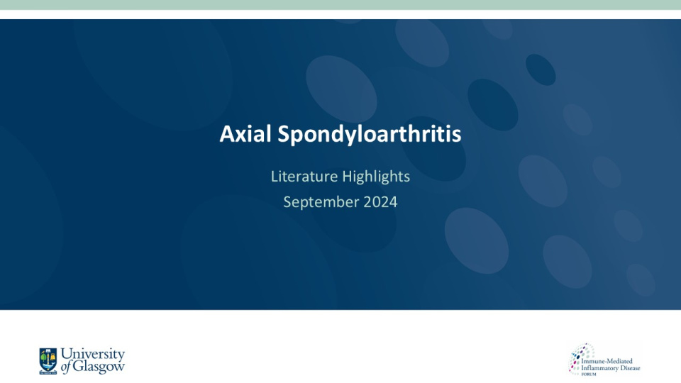 Literature review thumbnail: AxSpA Literature Highlights - September 2024