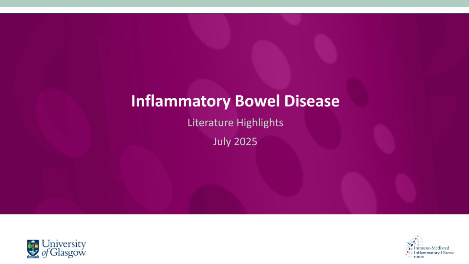 Literature review thumbnail: IBD Literature Highlights - July 2025