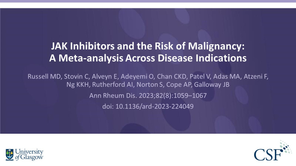 Publication thumbnail: JAK Inhibitors and the Risk of Malignancy: A Meta-analysis Across Disease Indications