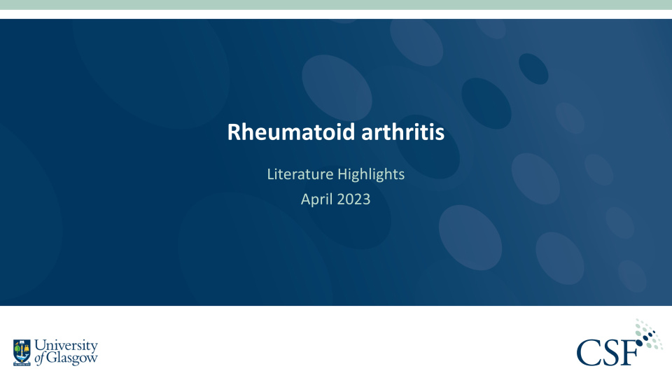 Literature review thumbnail: RA Literature Highlights – April 2023