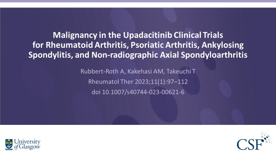 Malignancy In The Upadacitinib Clinical Trials For Rheumatoid Arthritis ...