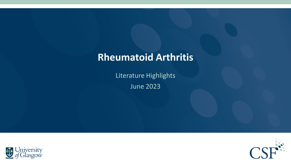 Literature review thumbnail: RA Literature Highlights – June 2023