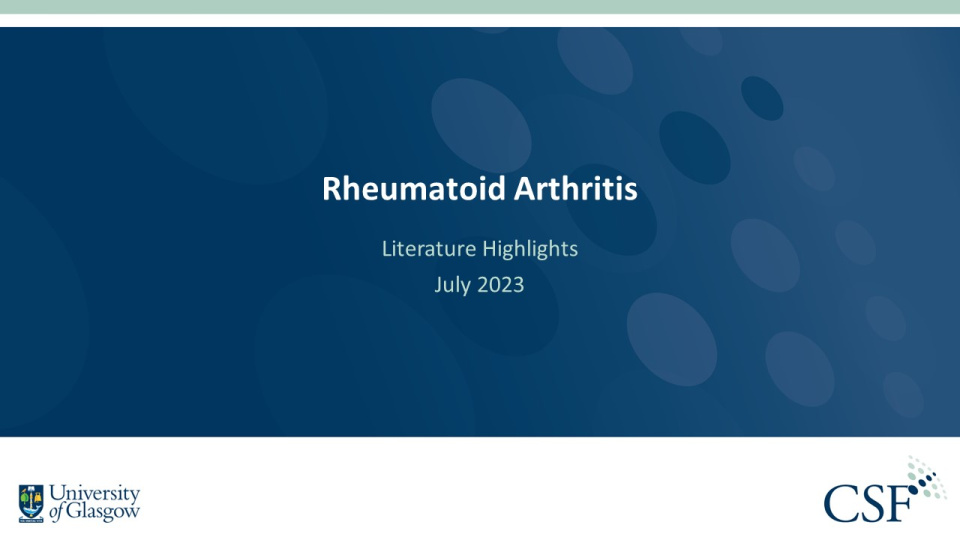 Literature review thumbnail: RA Literature Highlights – July 2023