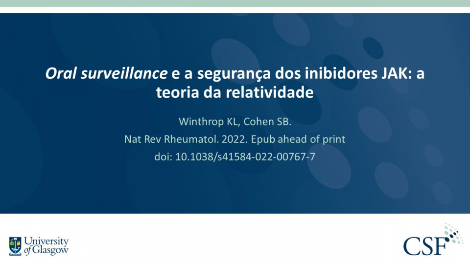 Publication thumbnail: Oral surveillance e a segurança dos inibidores JAK: a teoria da relatividade