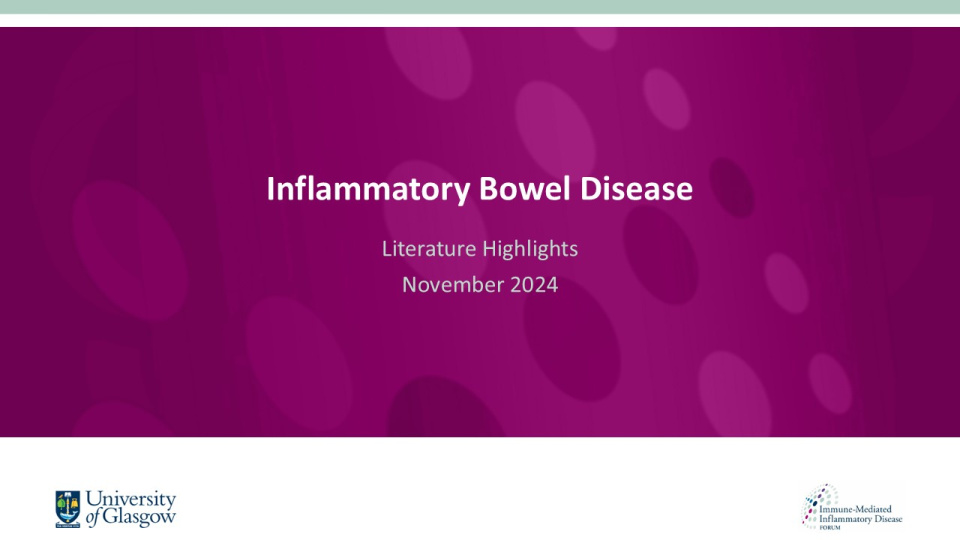 Literature review thumbnail: IBD Literature Highlights - November 2024