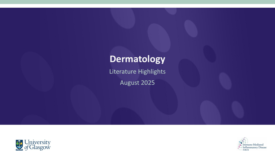 Literature review thumbnail: Psoriasis Literature Highlights – August 2025
